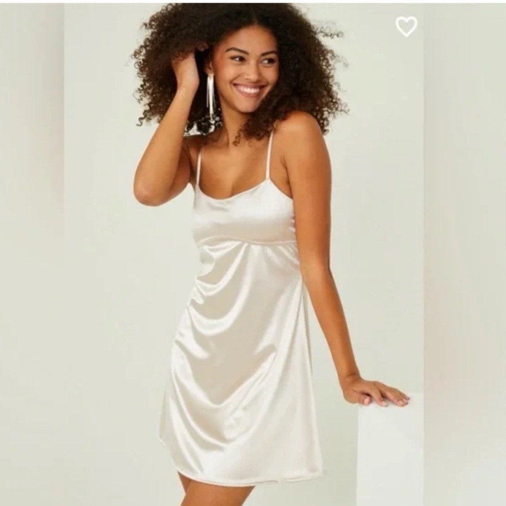 Altar'd State White satin dress